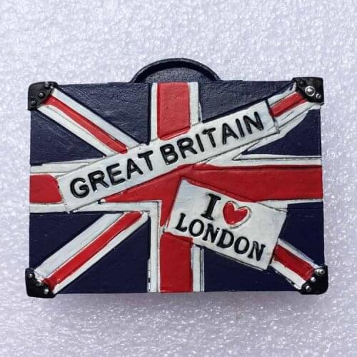 QIQIPP London travel collection refrigerator sticker special suitcase three-dimensional magnetic sticker Travel Gift Promotion