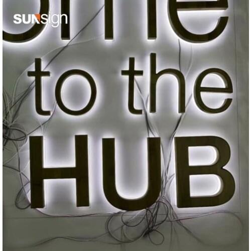 Shop front advertising custom made 3d waterproof LED Back Lit letter Sign