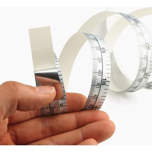 Self Adhesive Ruler Measure Tape Metric Stainless Steel Sewing Machine Tape Sticker Measure Scale Drafting Supply Sticker Ruler
