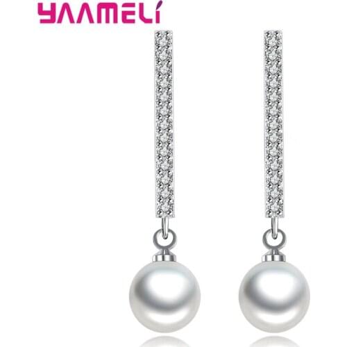Big Promotion Freshwater Pearl Pendant Earrings 925 Sterling Silver Wedding/Engagement Party Jewelry Accesory Earrings