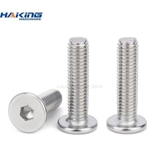 5/50 CM M1.6 M2 M2.5 M3 M4 M5 M6 M8 A2-70 304 Stainless Steel Hex Hexagon Socket Ultra Thin Super Low Flat Wafer Head Screw Bolt