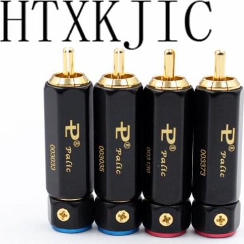 RCA line plug PR-109 gold plated lock RCA lotus plug signal line plug RCA connectors adapter 10pcs/lot drop shipping