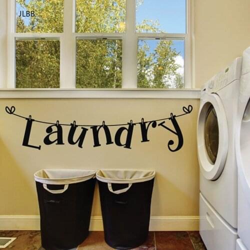 Creative Laundry room decoration wall sticker bathroom background home decoration Mural art Decals wallpaper letters stickers