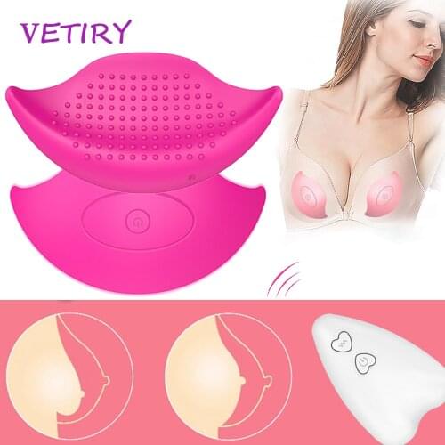 Nipple Vibrator Chest Stimulator 10 Speed Breasts Enlarge Pump Remote Control Breast Massager Adult Products Sex Toys for Women