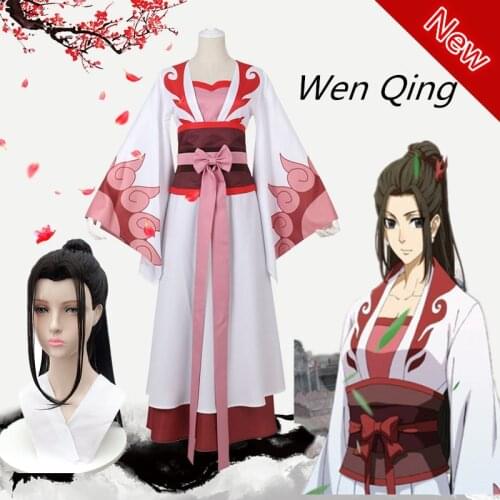 Wen Qing Cosplay Grandmaster of Demonic Cultivation Costume + cosplay wig Anime Mo Dao Zu Shi Wen Qing Women Size Full Set