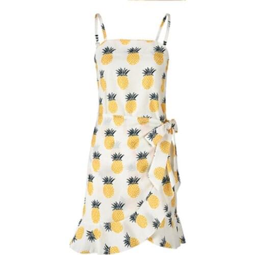 Women Dress 2021 Fashion New Chiffon Sexy Leaves Printing Seaside Irregular Belt Mini Dresses Vestidos Dropshipping LY7913