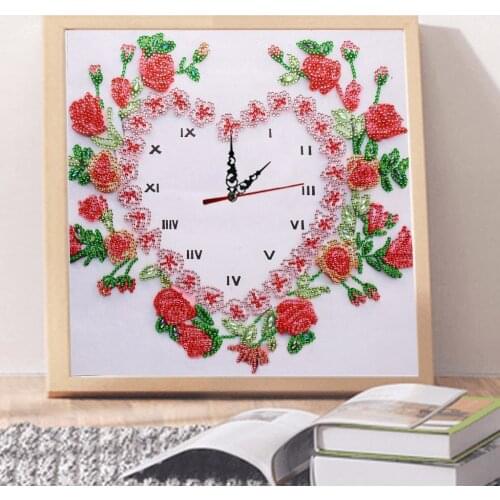 Animal Flora Real Clock 5D Diamond Painting for Room Decoration