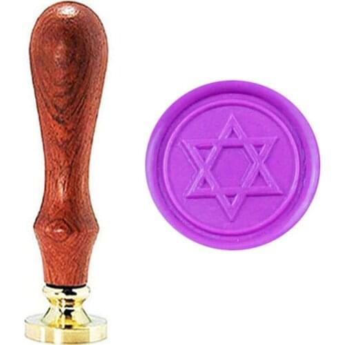 Star of David Hexagonal Wax Seal Stamp Set Vintage Classical Wax Stamp Kit for Cards Envelopes Invitations Wine Packages