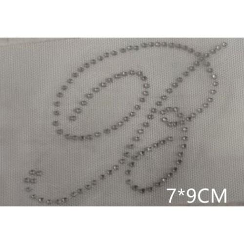 4pc/lot Star heart design stone hot fix rhinestone motif iron on transfers patches applique