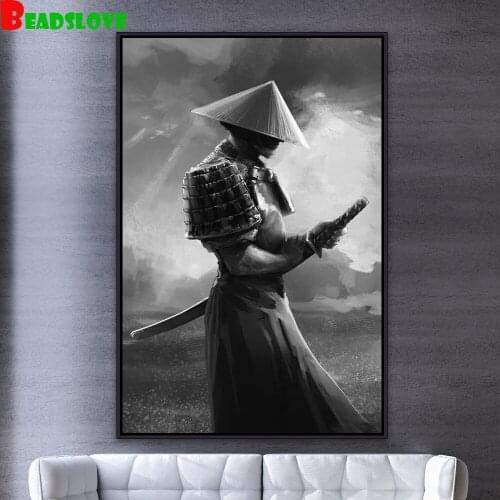 DIY Diamond Painting Picture of Rhinestones diamond embroidery Japanese samurai Home Decoration G18