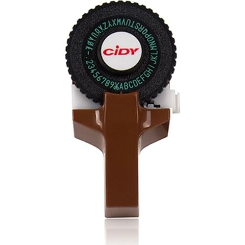 Brown 3D Embossing Label Maker for MOTEX E101 Upgrade Version C101 Mini DIY Manual Typewriter fit for 9mm 3D label Tape