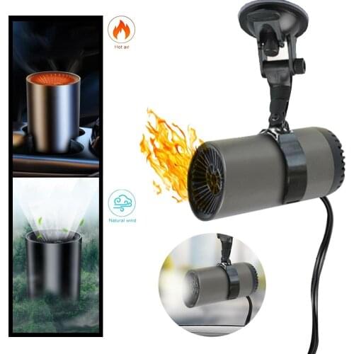 360 Degree Rotation Car Heater Defroster Cup Position Warm Air Blower With Air Purification Function Defroster With Suction Cup