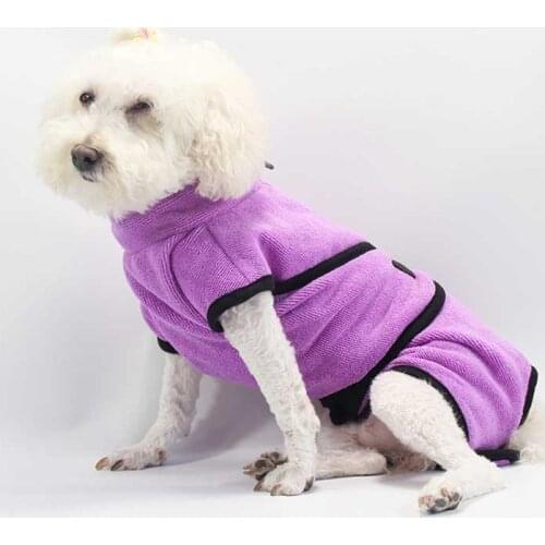Quick Dry Cat Bath Towel Dog Bath Warm Clothes Quickly Drying Pet Towel Super Absorbent Dog Bathrobe