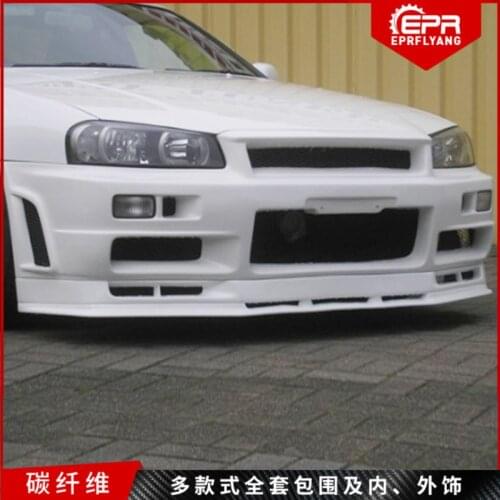 Suit For Ares Japanese Gtr Skyline R34 Modified Nismo Bar Lip Resin Front Bumper