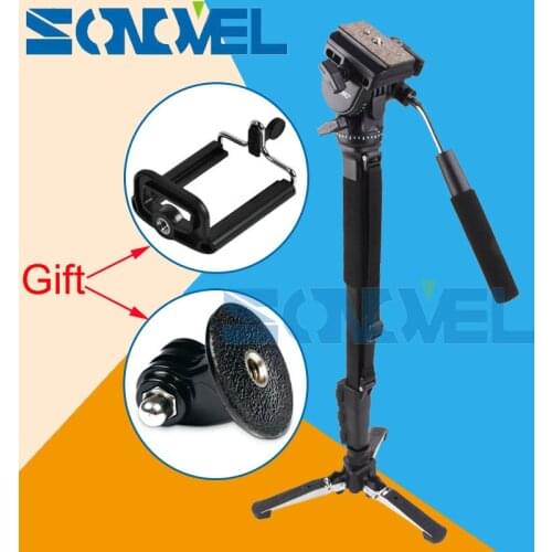 Yunteng VCT-288 Camera Monopod & Unipod Holder & Fluid Pan Head For Canon Nikon Sony Pentax GoPro phone