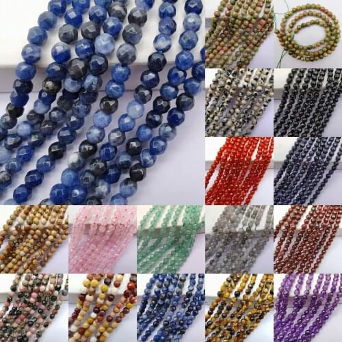Labradorite Garnet Sodalite Crystal Rhodonite Tigereye Picture Stone Faceted Loose Beads Strand 15 Inch Jewelry Making For Gift