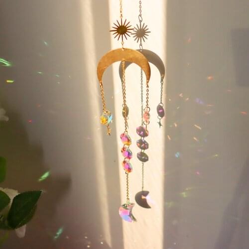 Crystal Star Hexagon Diamond Prisms Hanging Rainbow Chaser Accessories For Window Curtains Pendant Home Garden Car Decor Gifts