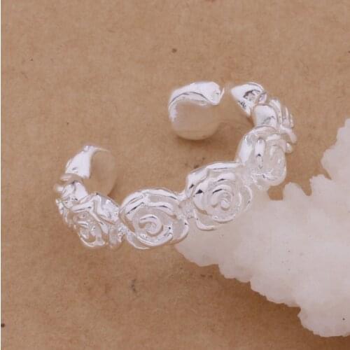 AR202 Hot sterling ring, fashion jewelry, floribunda /aktajcaa alnajcua silver color