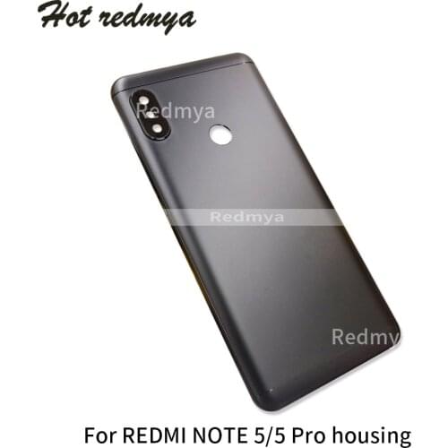 Housing For Xiaomi Redmi Note 5 Metal Battery Back Cover Replacement Parts Case With Side Button Camear Lens