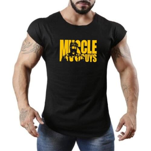 Summer Mens Fitness Bodybuilding t-shirt gyms workout cotton Japanese sleeve shirts male Fashion leisure tees tops brand clothes