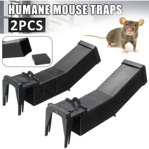 2pcs Mouse Traps No Kill Reusable Catch & Release Home Safe Rodent Control Killer Cages 16.5*4*4CM