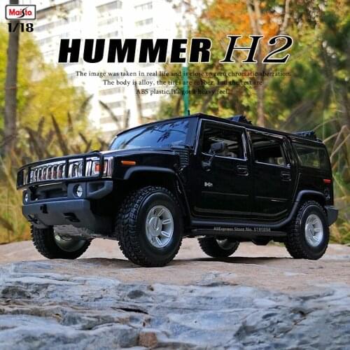 Maisto 1:18 New Hummer H2 SUV H1 Jeep alloy car model simulation car decoration collection gift toy Die casting model boy toy