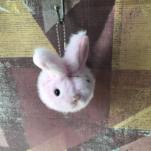 Sweet Multi-Colors , Hair Ball Shape Rabbit Stuffed Toys , Rabbit Plush Toy , 8cm key chain pendant toys