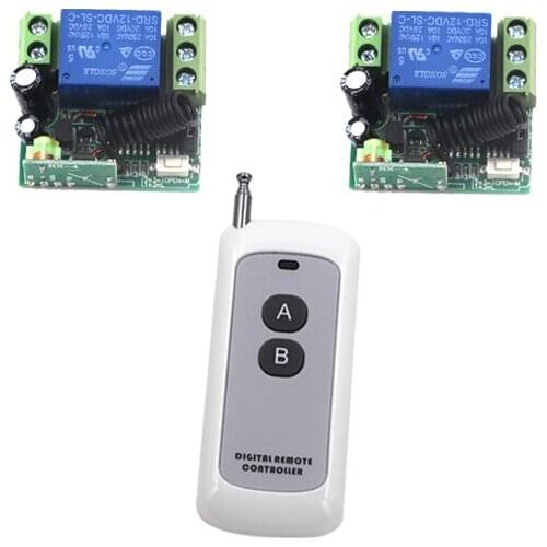 MITI-2 CH Wireless Transmitter 1CH Receiver Remote Control Switch Relay DC12V 10A 315MHz Free Shipping SKU: 5357