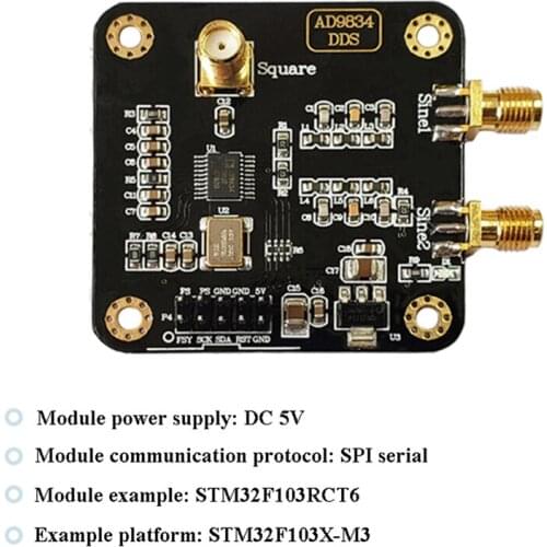 AD9834 DDS Signal Generator Module Sine Wave Square Wave Triangular Wave Signal Source