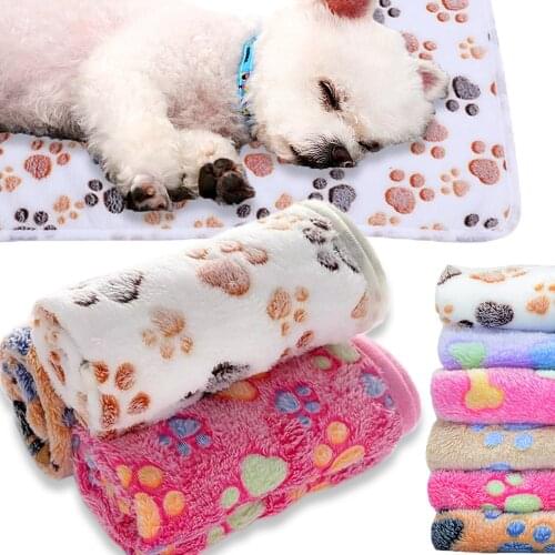 Pet Dog Bed Blanket Soft Dog Bed Coral Fleece Pet Mat Warm Sleeping Blanket Dog Cat Sofa Cushion Fashion Print Mat for dog Cats