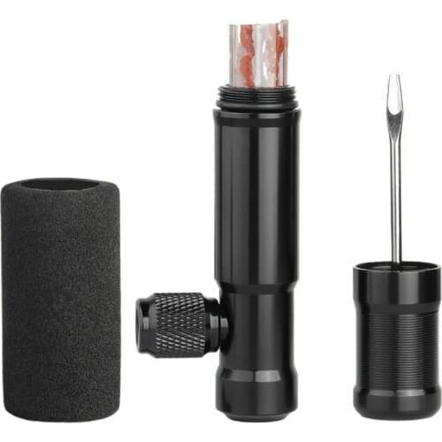 Bicycle Tubeless Tire Puncture Service Tool Repair Kit Strips Tool Fits Co2 Threaded Cartridge Inflate Repair MTB Road Bicycle