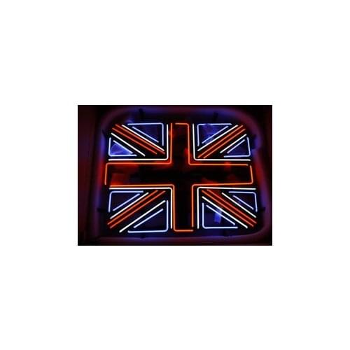 NEON SIGN Englsh England UK Flag REAL GLASS BEER BAR PUB display Light Signs Signboard Convenience Store Shops 18*18"
