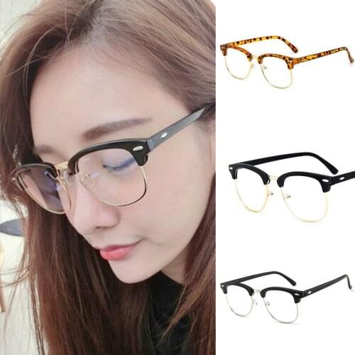 Anti-radiation Optical Eyeglasses Stylish Computer Glasses Classic Browline Frame Retro Glasses Anti-blue Light Unisex