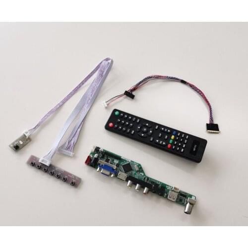 For B101AW06 V0 V1 V4 VGA USB AV RF laptop panel WLED LVDS 40Pin 1024*600 10.1" T.V56 display controller drive card DIY kit