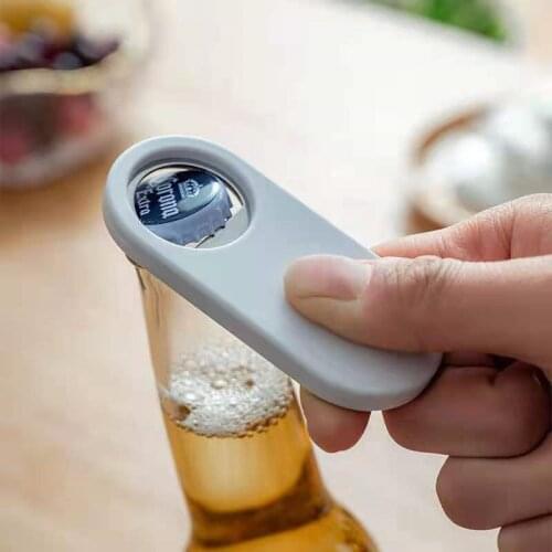 Personalized Bottle Opener Solid Color Beer Can Opener Creative Fridge Magnet Decor Kitchen Accessories Drink Cap Tools
