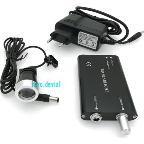 Portable Head Light Lamp for Dental Surgical Medical Binocular Loupe with clip