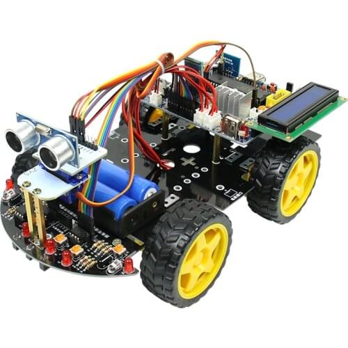 C51 Programming Robot Development Board MCU Four-wheel Drive Bluetooth -compatible WIFI Video Control Smart Car Tutorial