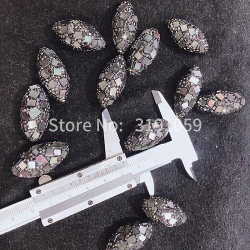 Simple atmospheric fashion ultra crystal elliptical temperament abalone bay beads beads