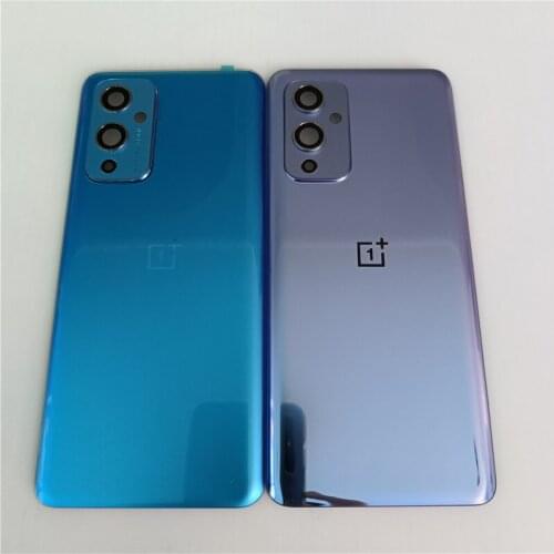 For OnePlus 9 1+9 LE2113 LE2111 Glass Battery Cover Rear Panel Back Door Housing Case With Camera Lens Replacement Parts