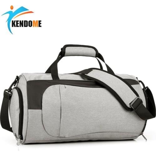 35L Fitness Travel Unisex Bag Handbag Waterproof Sports Solid for Women Men Dry and wet Separation Sac De Training Gym Bags