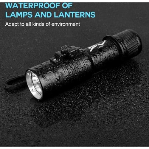 T6 Diving Flashlight LED Underwater Flashlamp Outdoor Torch Lanterna Professional Working Lamp for Diving 3 Modes Emergency Lamp