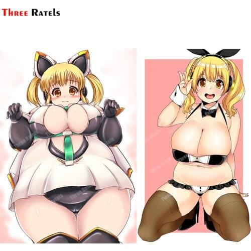 Three Ratels A371 Super Pochaco And Gene Phantasy Star Decals For Peugeot 207 Car Sticker Auto Accessories Decoration