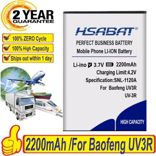 Top Brand 100% New 2200mAh Spare Mini two way radio Battery for walkie talkie Baofeng UV-3R Batteries