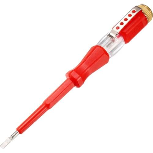 Uxcell Voltage Tester Pen AC100-500V 3mm Slotted Circuit Test Red