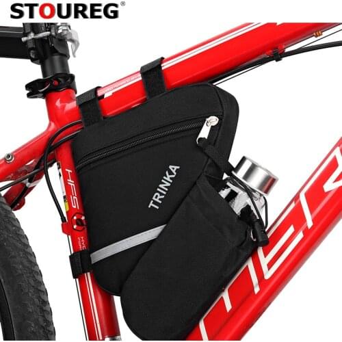Waterproof Bicycle Frame Bag,MTB Bike Triangle Bag,MTB Bicycle Bag with Water Bottle Bag Cycling Rack Bag Bicycle Accessories