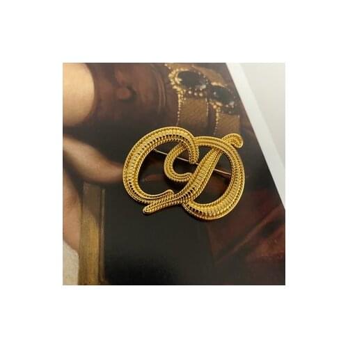Medieval Series Golden Letter Brooch