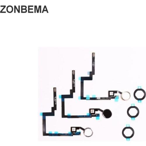 ZONBEMA 100pcs/lot High quality New For iPad mini 3 Home button Keypad Flex Cable assembly+Rubber