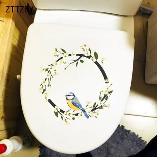 ZTTZDY 22×24.1CM Garland Bird Classical Art Bedroom Wall Stickers Mural Creative Toilet Decor T2-1441