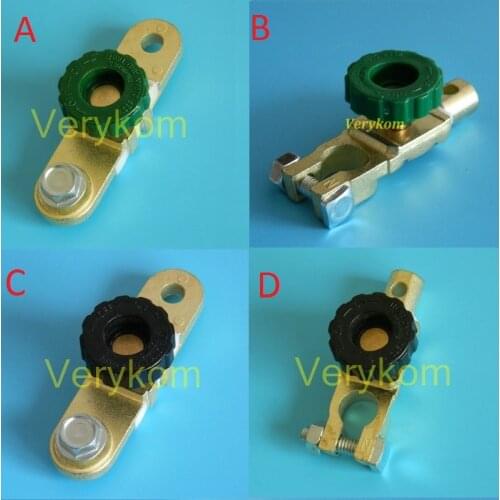 1pc Universal Battery Terminal Disconnect Switch Link Cutoff Cut off Cut-off Automotive Cars Trucks Part Poweroff Black Green