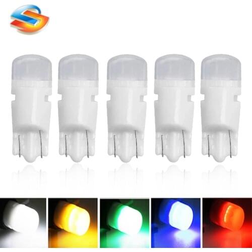 100pcs Car led T10 3030 LED W5W 194 501 Wedge Interior License Light Lamp Ceramic 194 168 Auto Instrument Lamps 12V